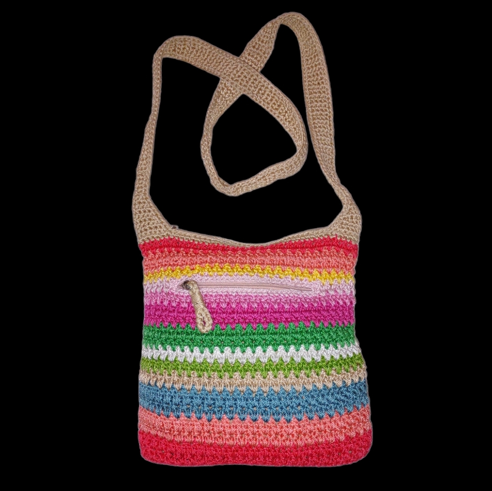 The Sac Multicolor Crocheted Cross Body Purse/Bag